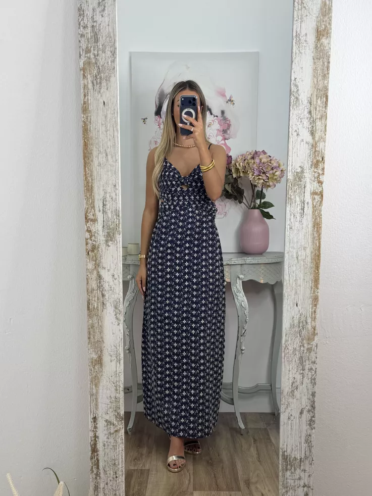 Vestido Vera azul bordado