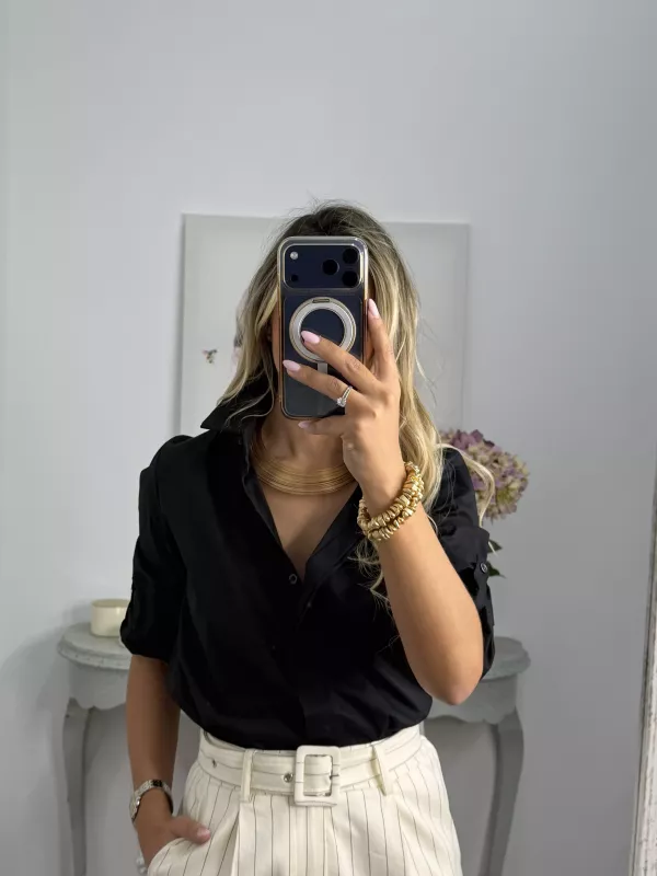Camisa Selena negra