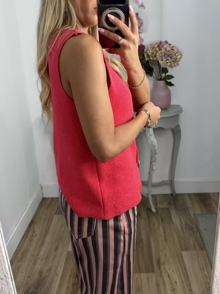 Chaleco Lara coral