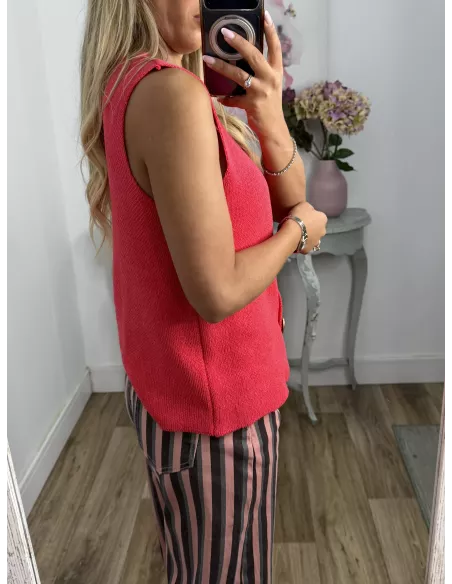 Chaleco Lara coral