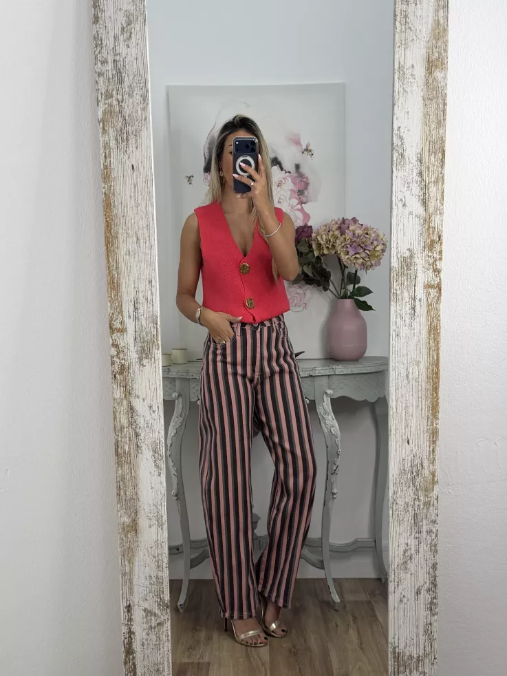 Chaleco Lara coral
