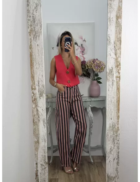 Chaleco Lara coral