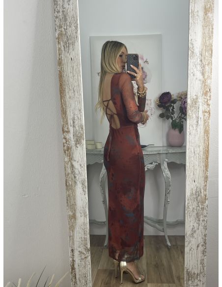 copia de Vestido Roselin tull teja