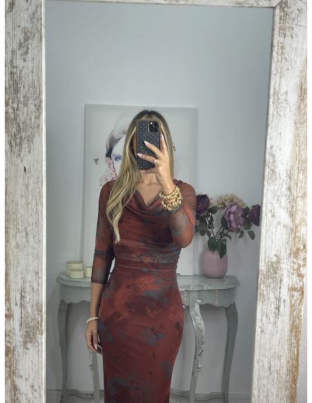 copia de Vestido Roselin tull teja
