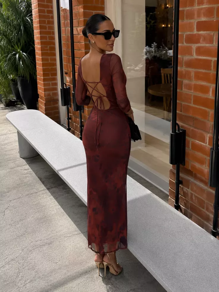 copia de Vestido Roselin tull teja