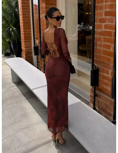 copia de Vestido Roselin tull teja