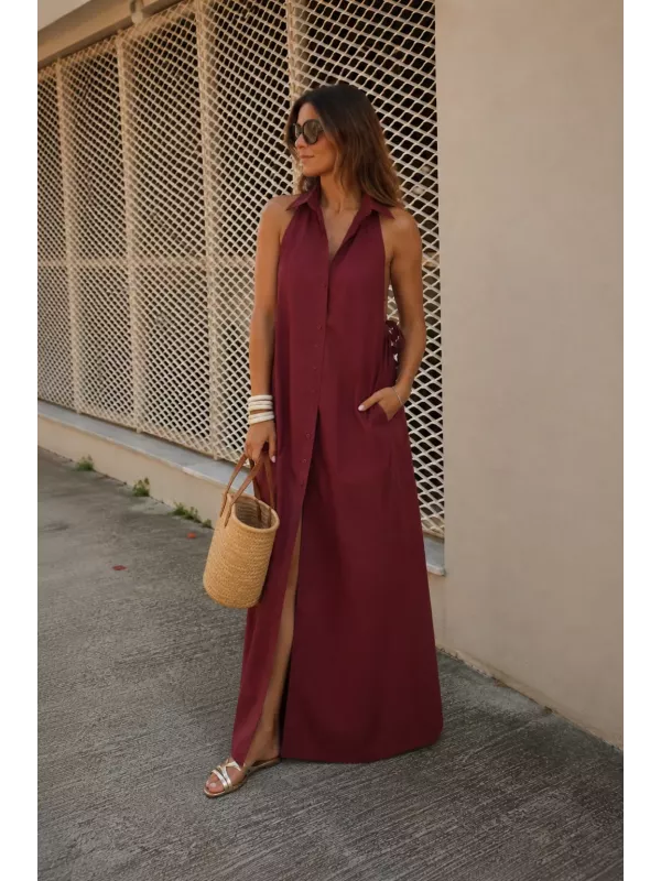 Vestido Jely burdeos