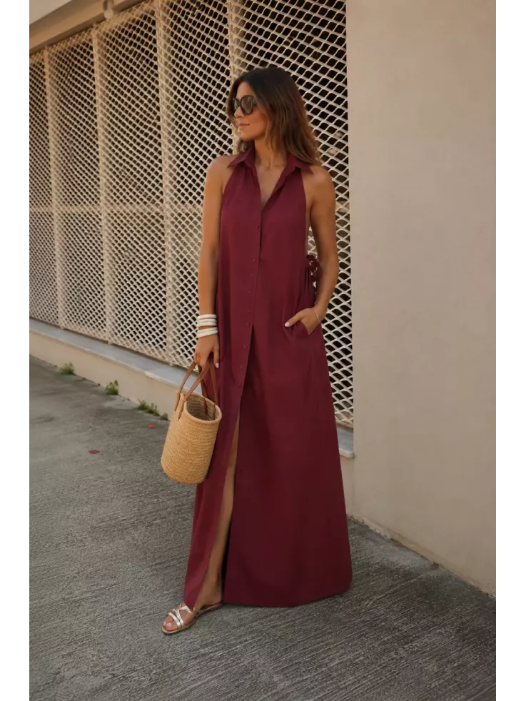 Vestido Jely burdeos