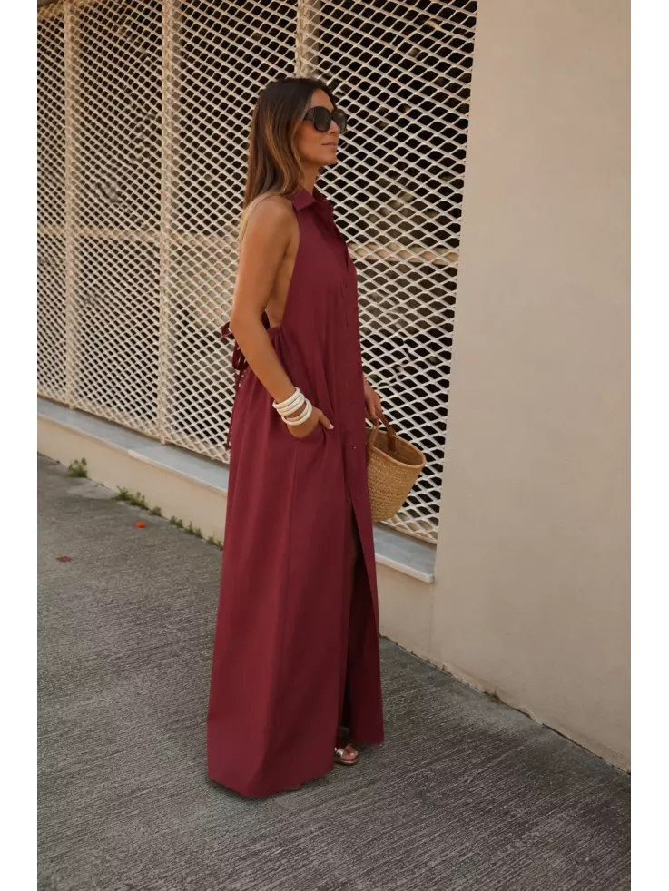 Vestido Jely burdeos