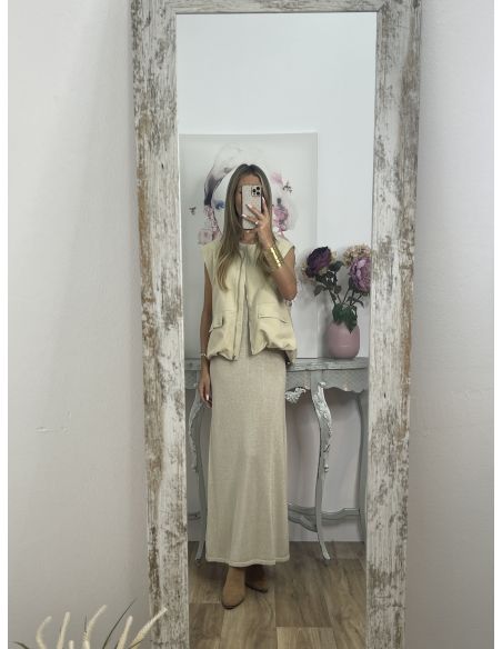 Chaleco safari beige