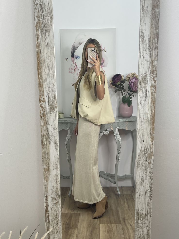 Chaleco safari beige