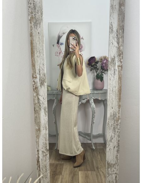 Chaleco safari beige