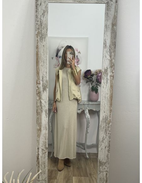 Chaleco safari beige