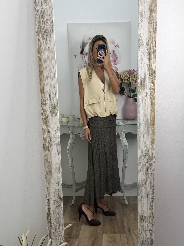 Falda Camille kaki