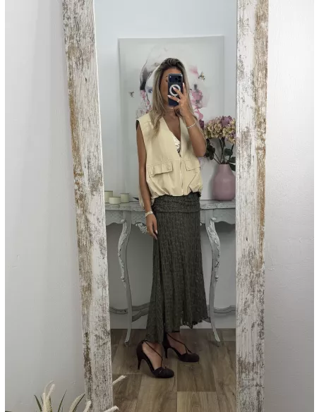 Falda Camille kaki