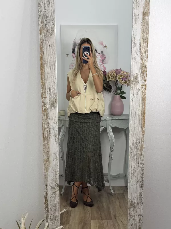 Falda Camille kaki
