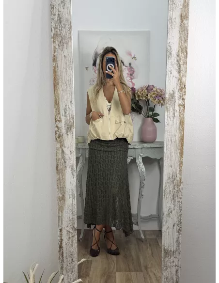 Falda Camille kaki