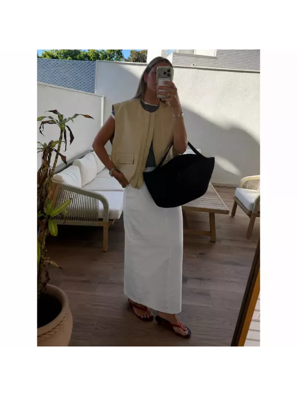 Chaleco safari beige