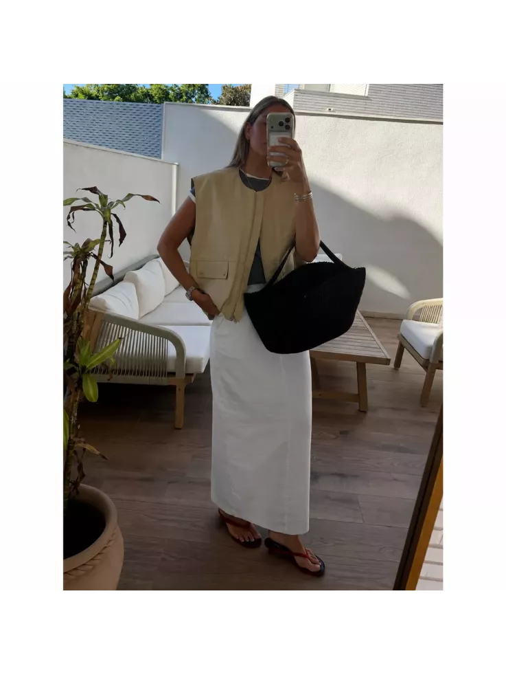 Chaleco safari beige
