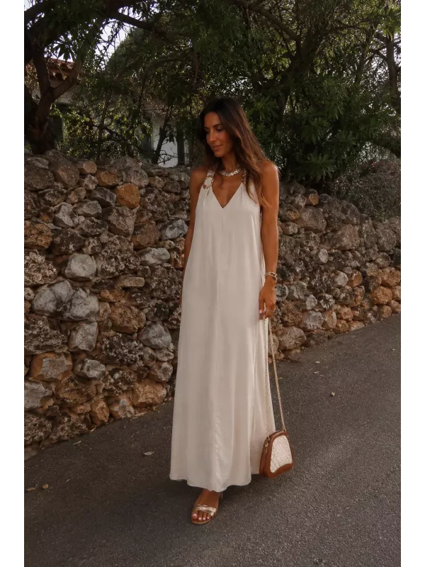 Vestido Mrivent beige
