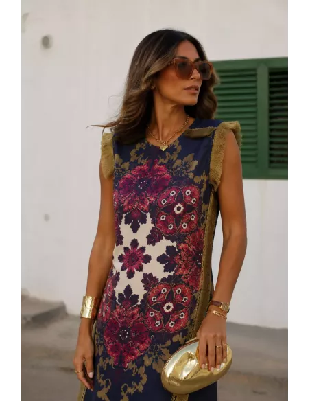 Vestido Perla  azul marino