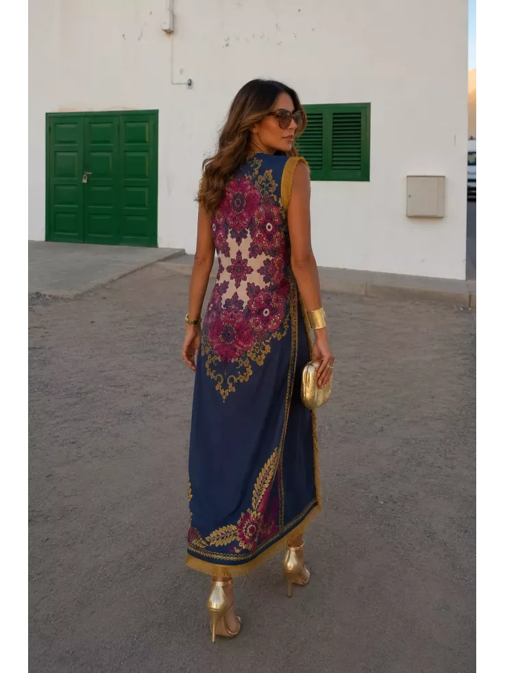 Vestido Perla  azul marino