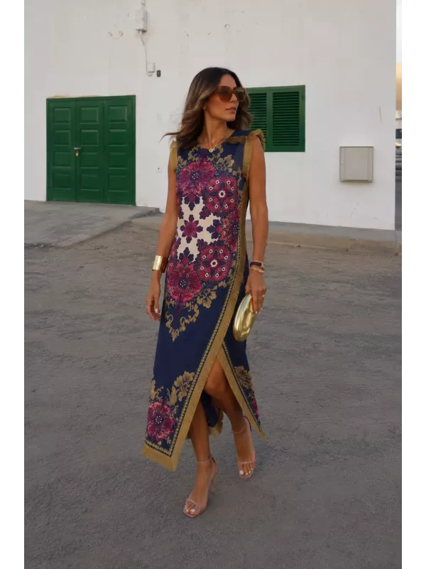 Vestido Perla  azul marino