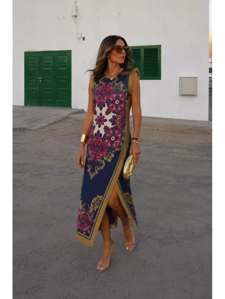 Vestido Perla  azul marino
