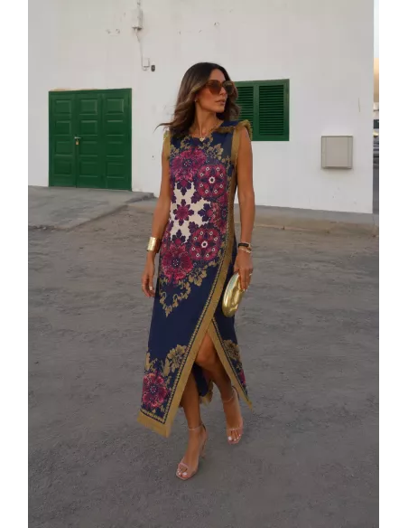 Vestido Perla  azul marino
