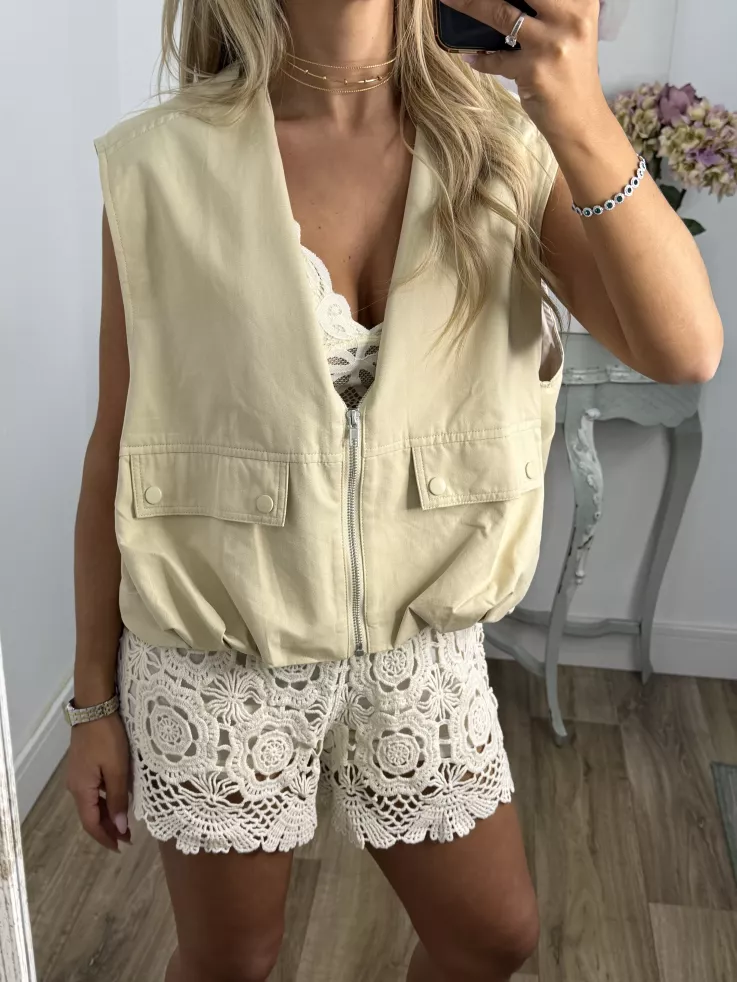 Chaleco safari beige