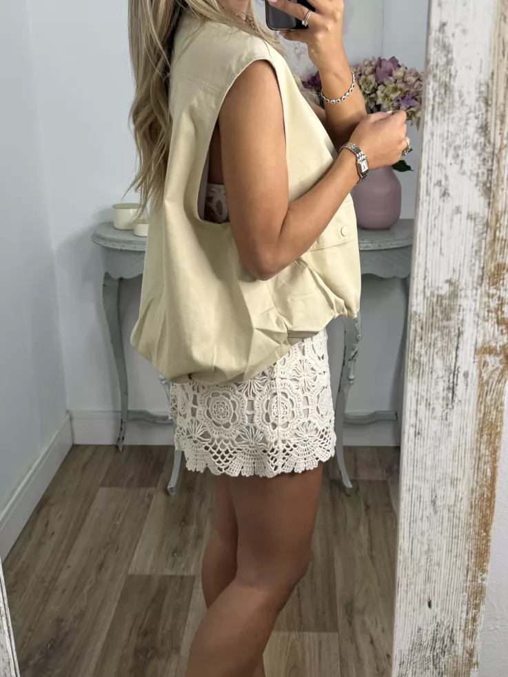 Chaleco safari beige