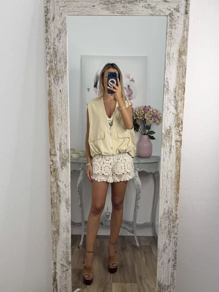 Chaleco safari beige