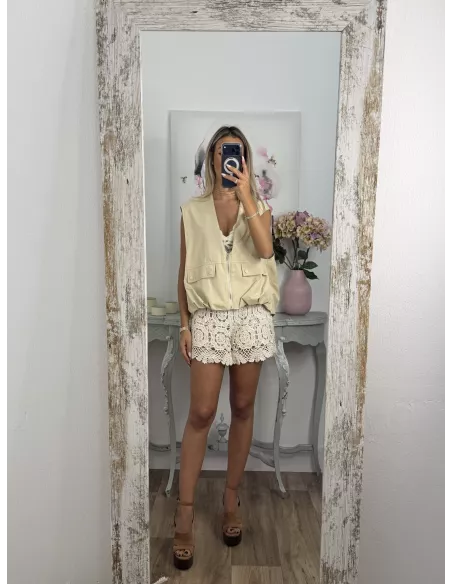 Chaleco safari beige