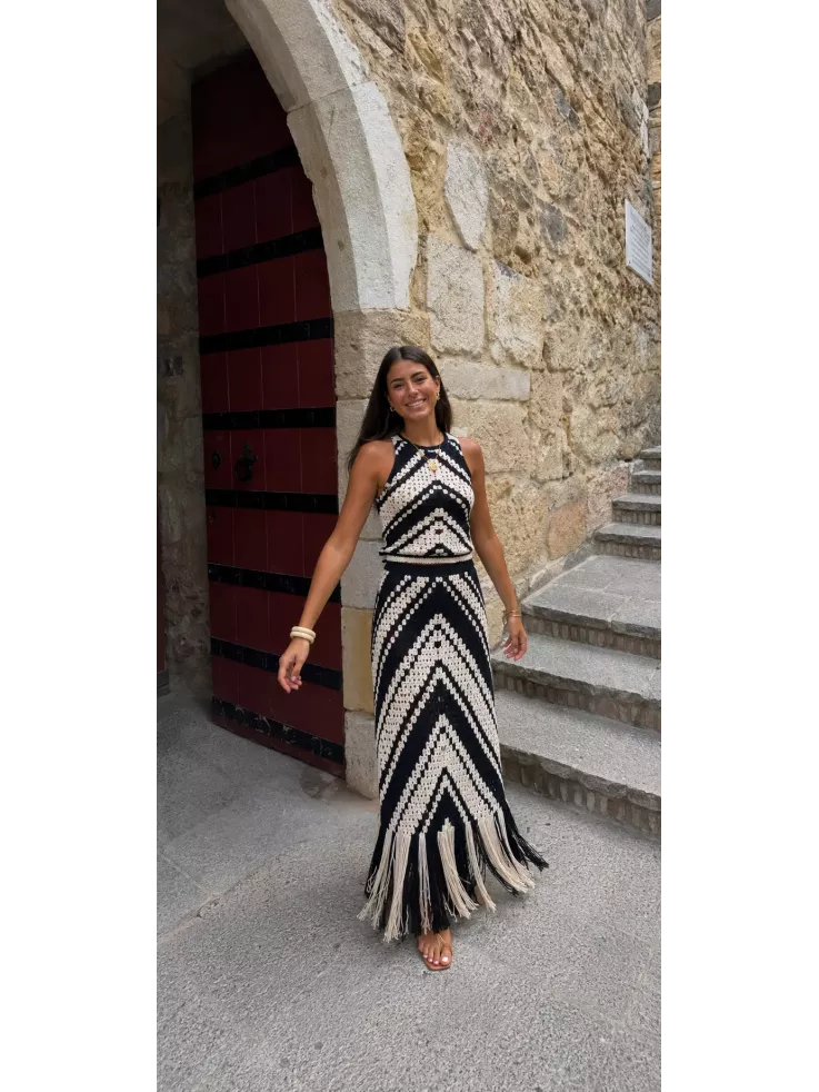 Conjunto crochet Menorca azul