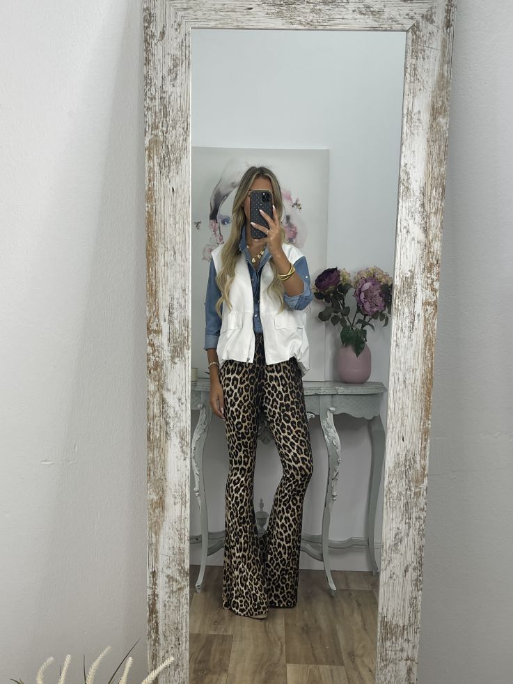 Chaleco safari blanco