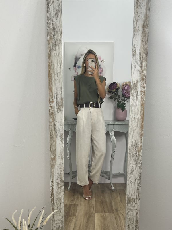 Pantalón Slouchy  beige
