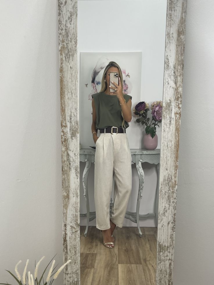 Pantalón Slouchy  beige