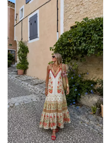 Vestido Hawái estampado suelto