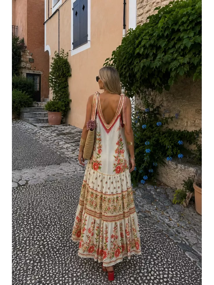 Vestido Hawái estampado suelto