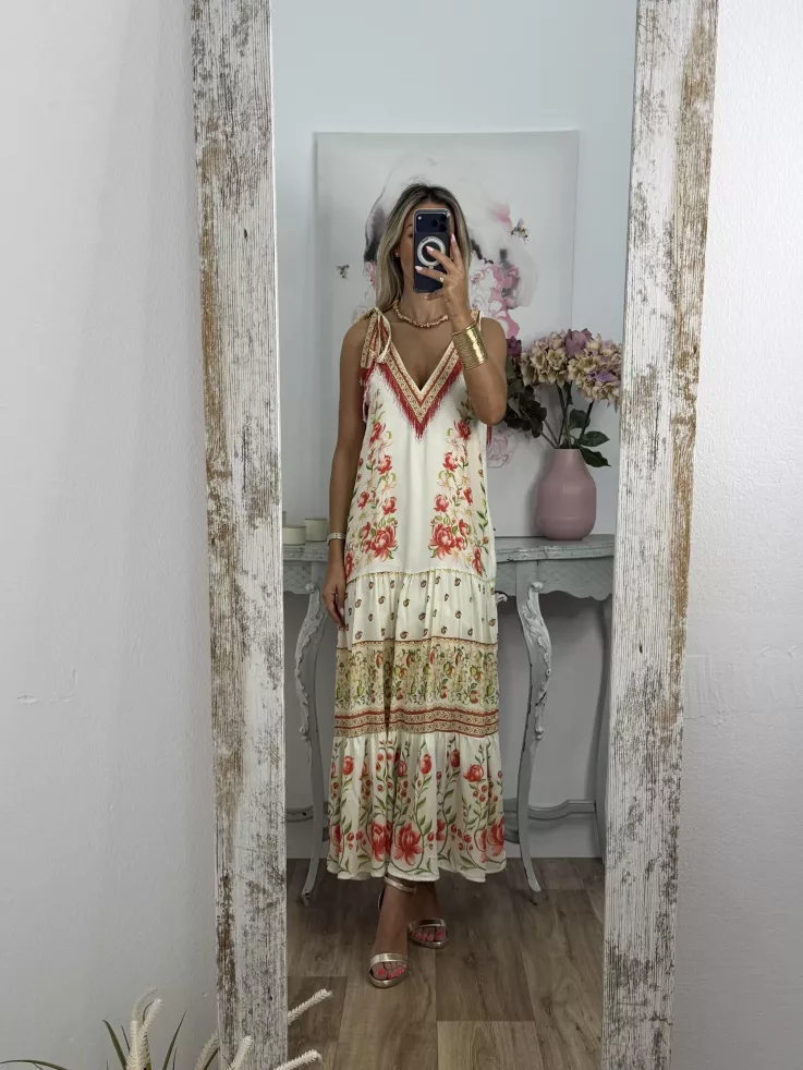 Vestido Hawái estampado suelto