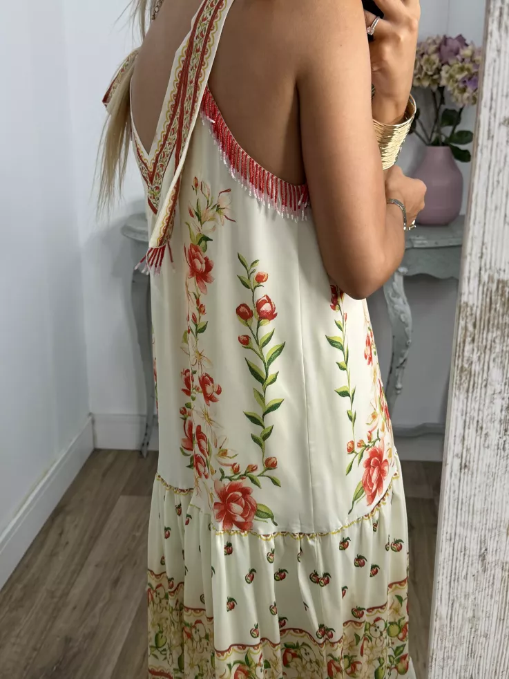 Vestido Hawái estampado suelto
