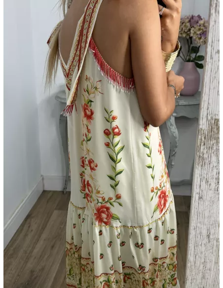 Vestido Hawái estampado suelto