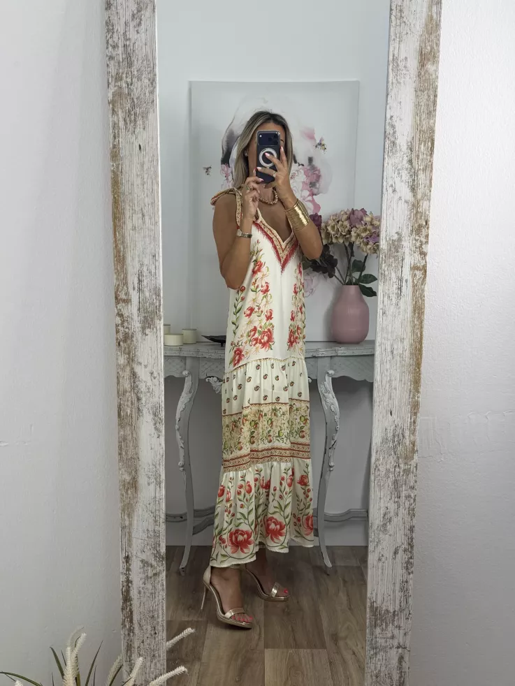 Vestido Hawái estampado suelto
