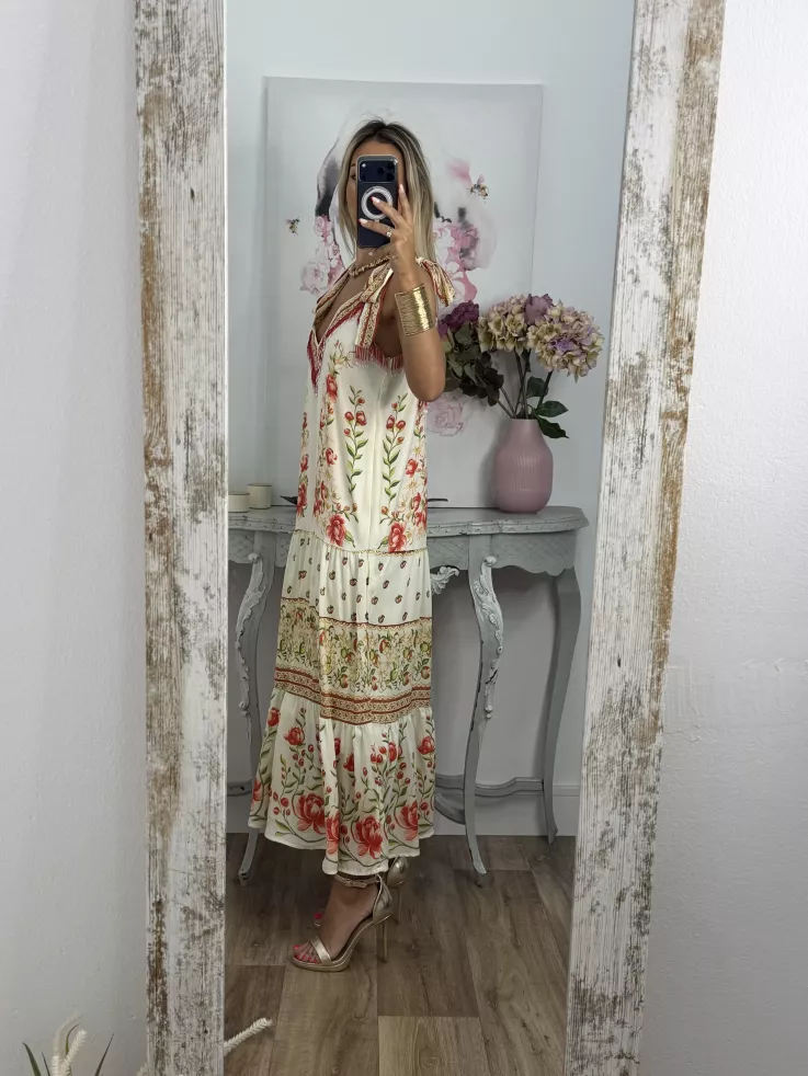 Vestido Hawái estampado suelto