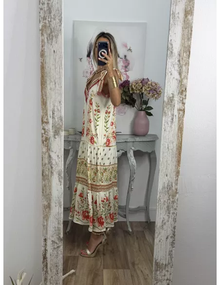 Vestido Hawái estampado suelto
