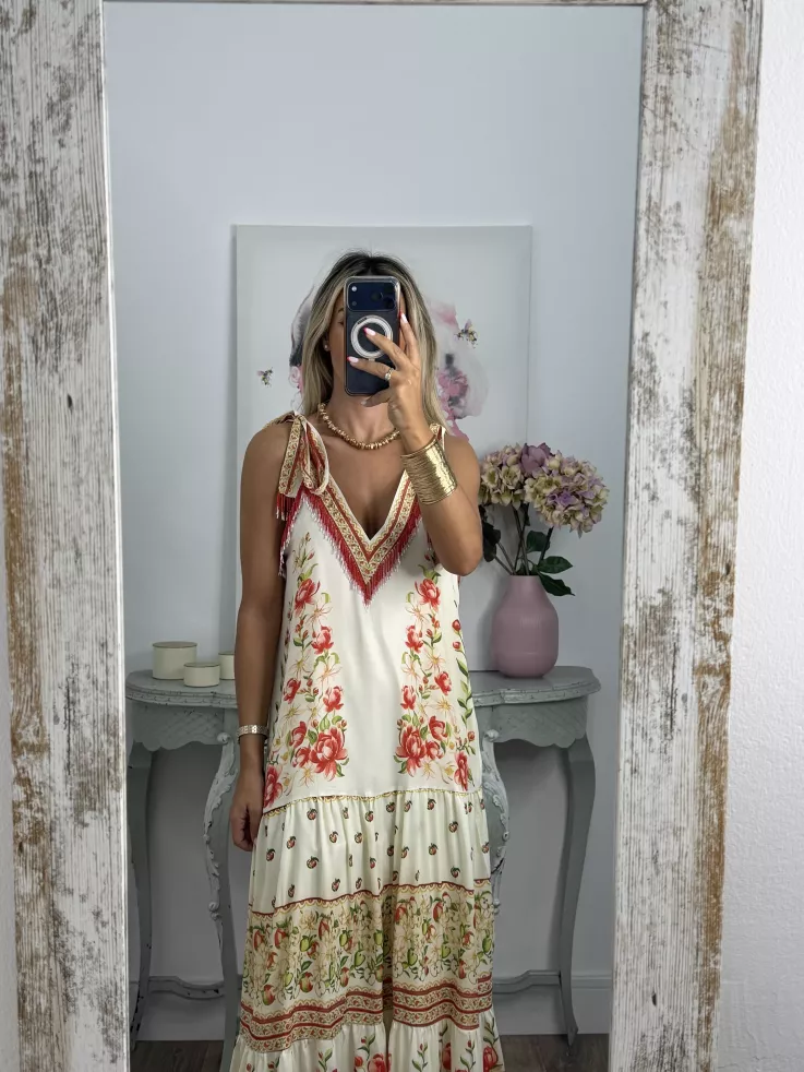 Vestido Hawái estampado suelto