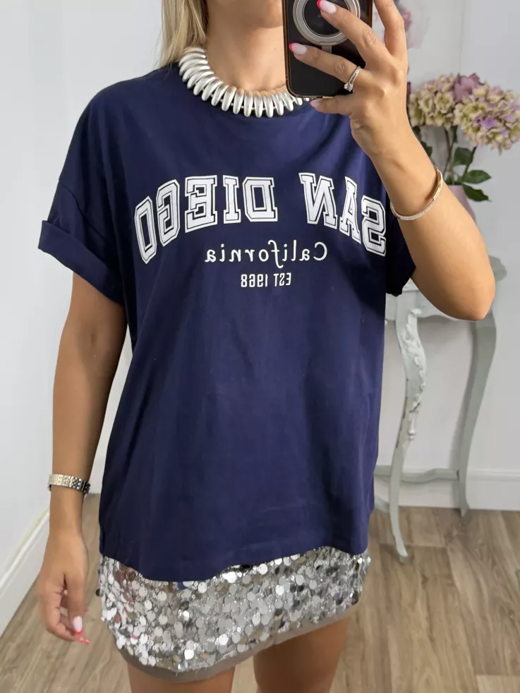 Camiseta San Diego manga corta azul