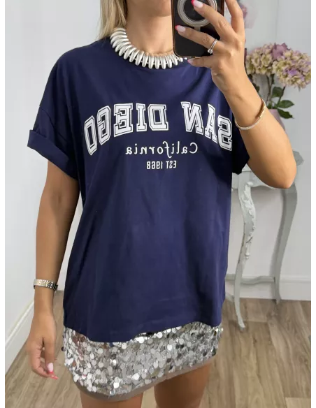 Camiseta San Diego manga corta azul