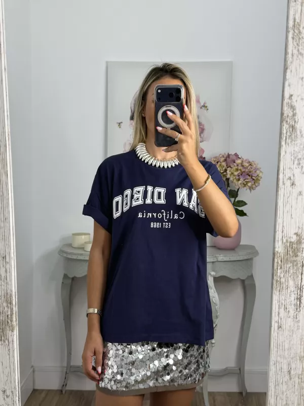 Camiseta San Diego manga corta azul