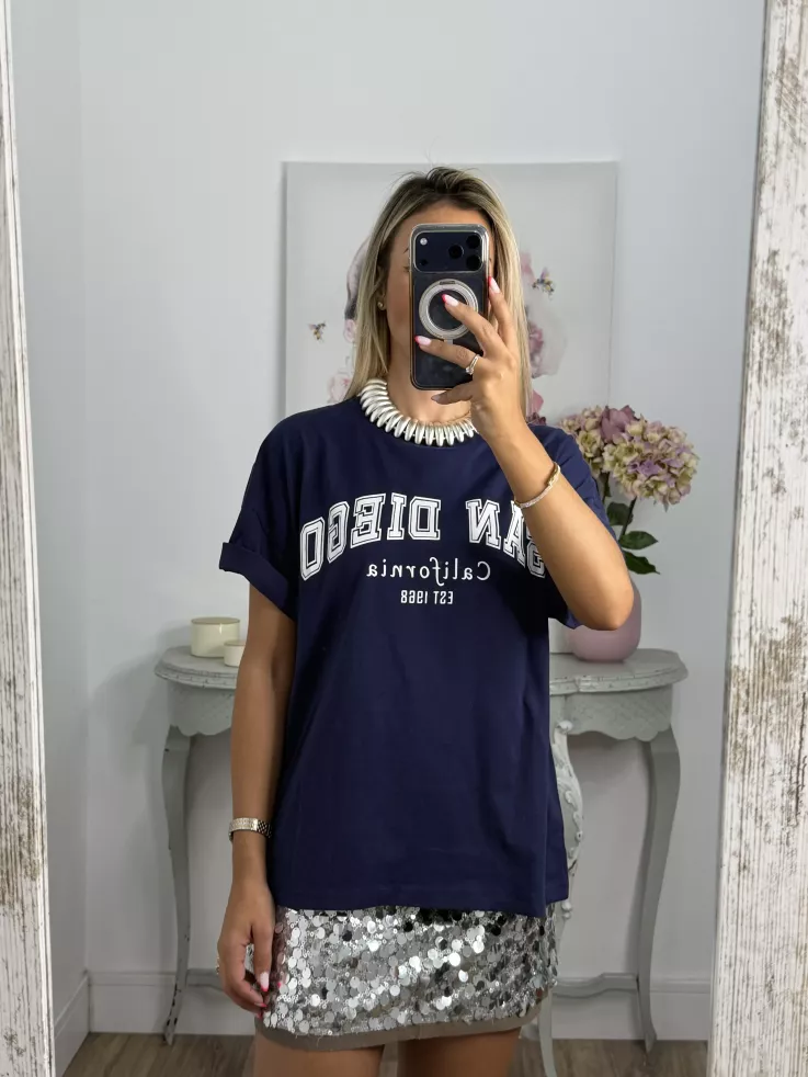 Camiseta San Diego manga corta azul